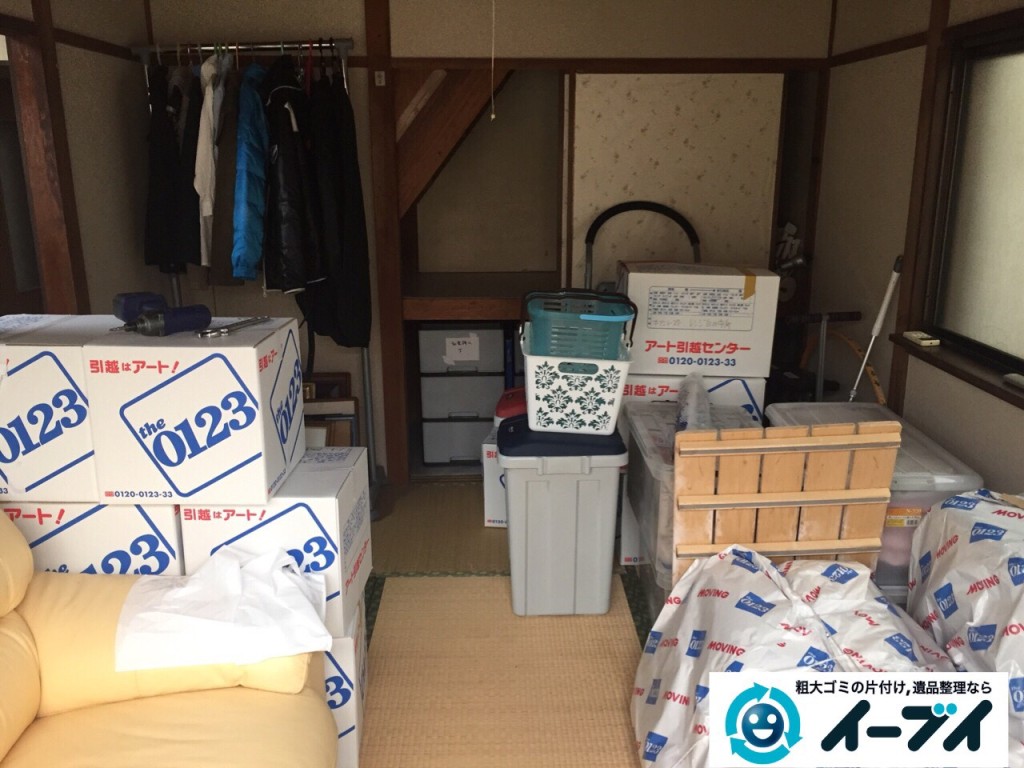 8月31日　羽曳野市で部屋の片付けに伴う家具処分や粗大ゴミの不用品回収をしました。写真1
