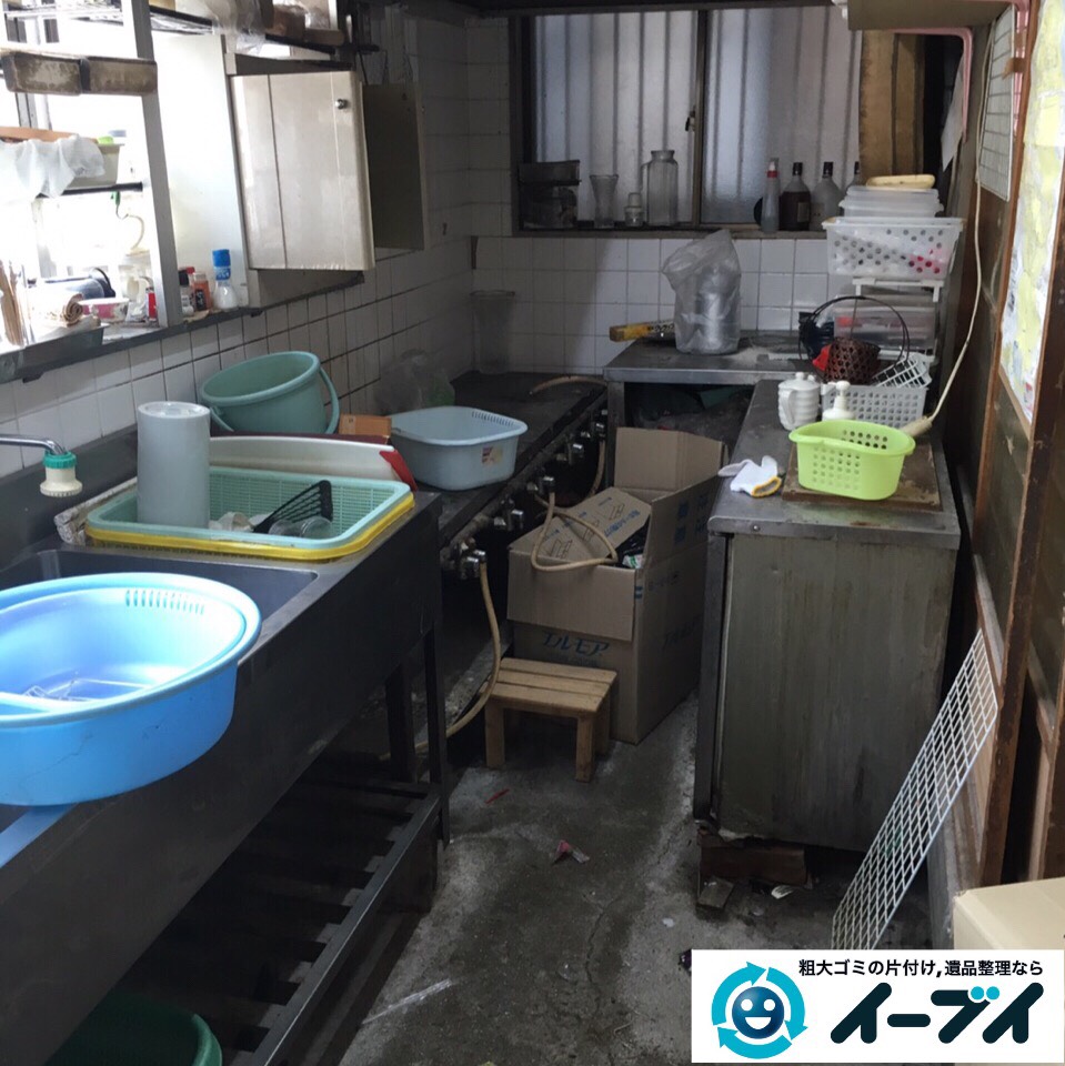 9月25日　大阪府大阪市淀川区で店舗の厨房機器などの片付け回収処分をしました。1
