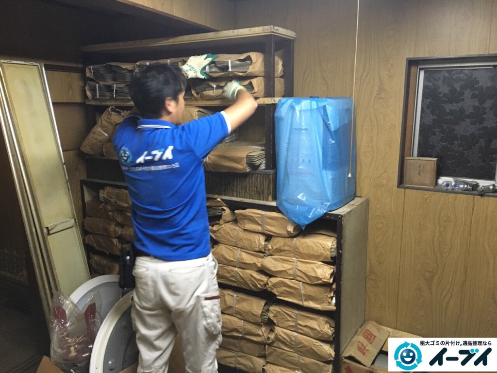 9月13日　大阪府大阪市阿倍野区で倉庫の片付けで廃品や棚の粗大ゴミの不用品回収をしました。写真3