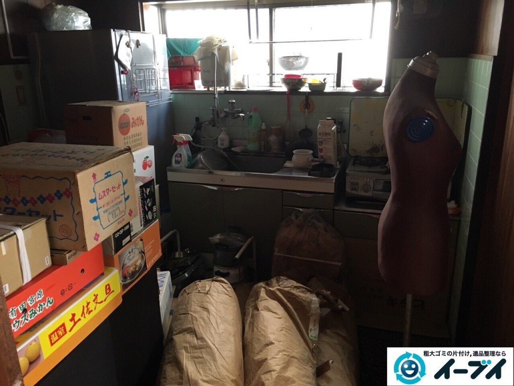 11月29日　大阪府大阪市西淀川区で遺品整理に伴う食器棚の家具や粗大ゴミの片付け処分をしました。写真8