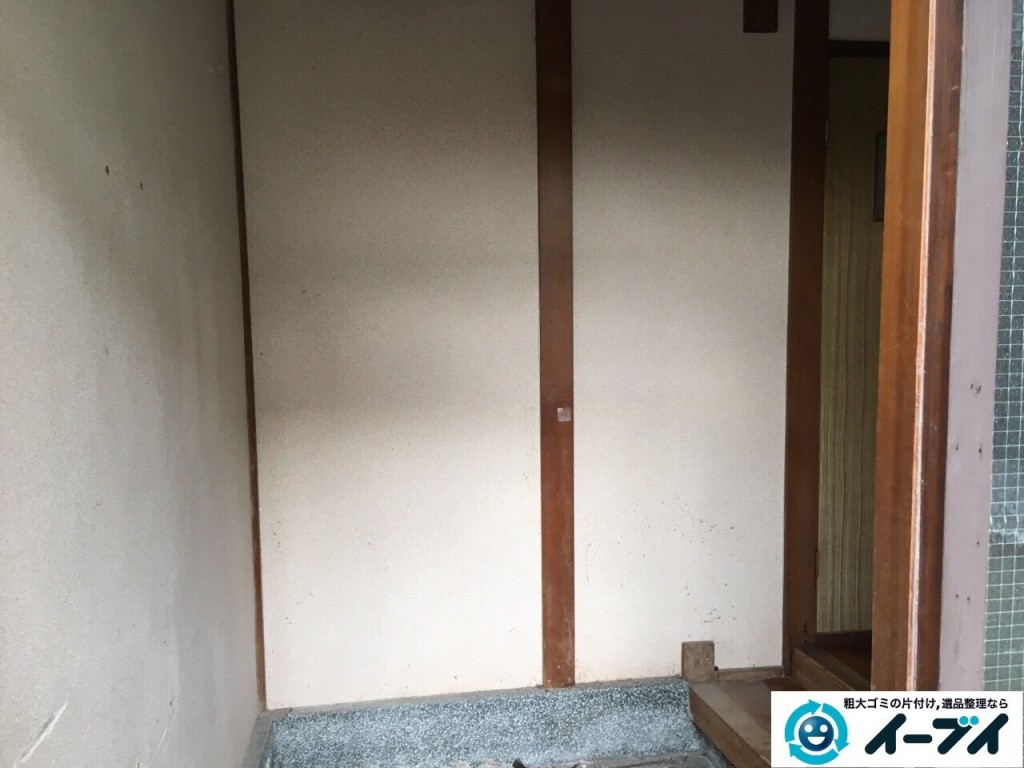 12月20日　大阪府池田市で下駄箱や畳や梯子など不用品回収をしました。写真3