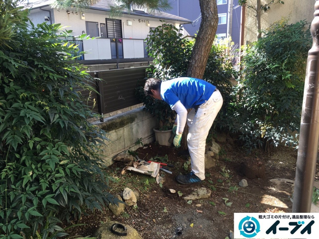 12月24日　大阪府交野市で庭の植木や廃品の粗大ゴミの片付けをしました。写真5