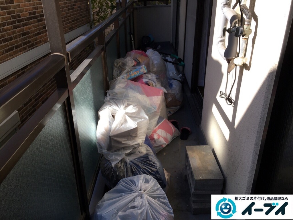 2017年1月21日大阪府堺市南区でベランダの粗大ゴミや廃品の不用品回収をしました。写真1