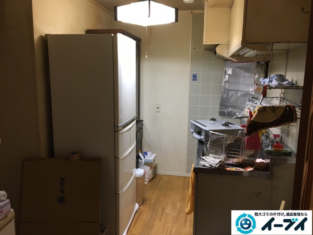 2017年1月25日大阪府三島郡島本町で食器棚や冷蔵庫など細々した粗大ゴミの処分をしました。写真5