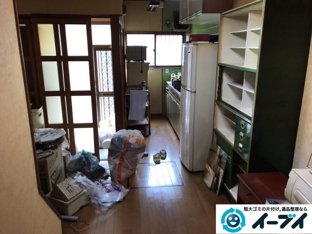 2017年6月6日大阪府大阪市平野区で遺品整理伴い家具処分や生活ゴミの片付けの依頼をいただきました。写真1