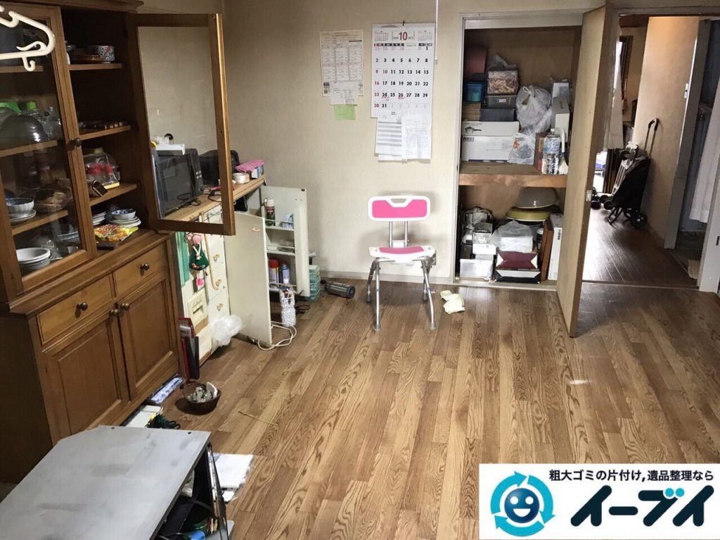 2017年8月2日大阪府寝屋川市で遺品整理の作業で食器や大型家具の処分をしました。写真3