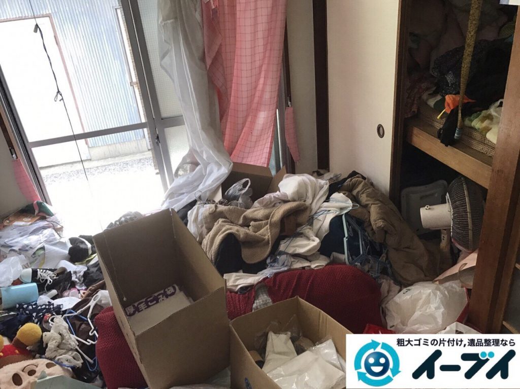 2017年8月26日大阪府大阪市旭区で汚部屋状態のゴミ屋敷の片付けをしました（和室）前編写真8