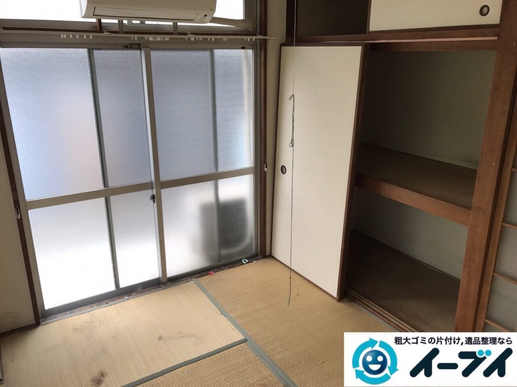 2017年8月26日大阪府大阪市旭区で汚部屋状態のゴミ屋敷の片付けをしました（和室）前編写真7