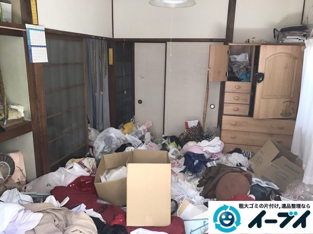 2017年8月26日大阪府大阪市旭区で汚部屋状態のゴミ屋敷の片付けをしました（和室）前編写真4