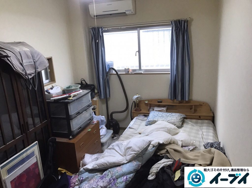 2017年10月6日大阪府堺市中区で引越し後の部屋の粗大ゴミやベッドの不用品回収をしました。写真1