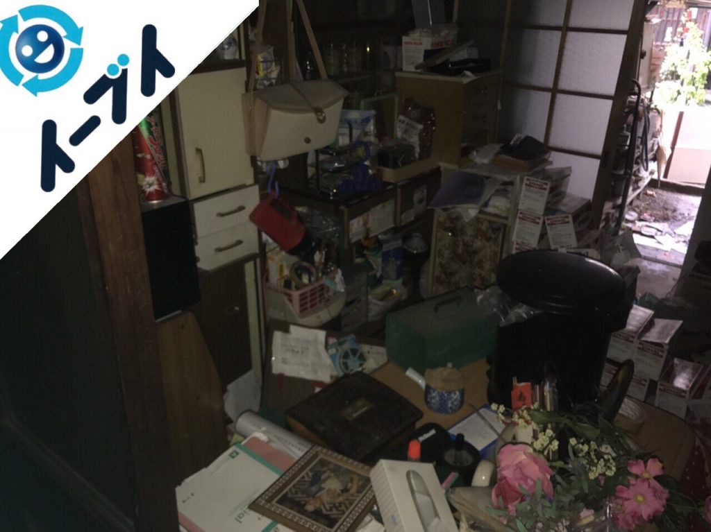 2017年12月26日大阪府大阪市大正区で生活用品が散乱したゴミ屋敷の片付け処分をしました。写真1
