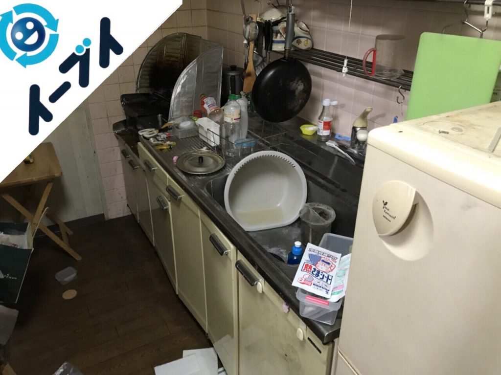 2018年1月5日大阪府大阪市東成区で台所の不用品や粗大ゴミの片付け処分をしました。写真1