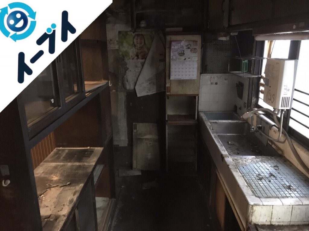 2018年4月5日大阪府堺市東区で食器棚や食品など片付け不用品回収をしました。写真1