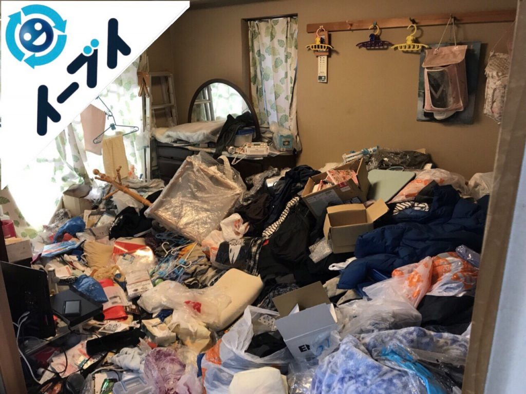 2018年4月17日大阪府三島郡島本町で荷物が散乱したゴミ屋敷状態の部屋を片付けました。写真3