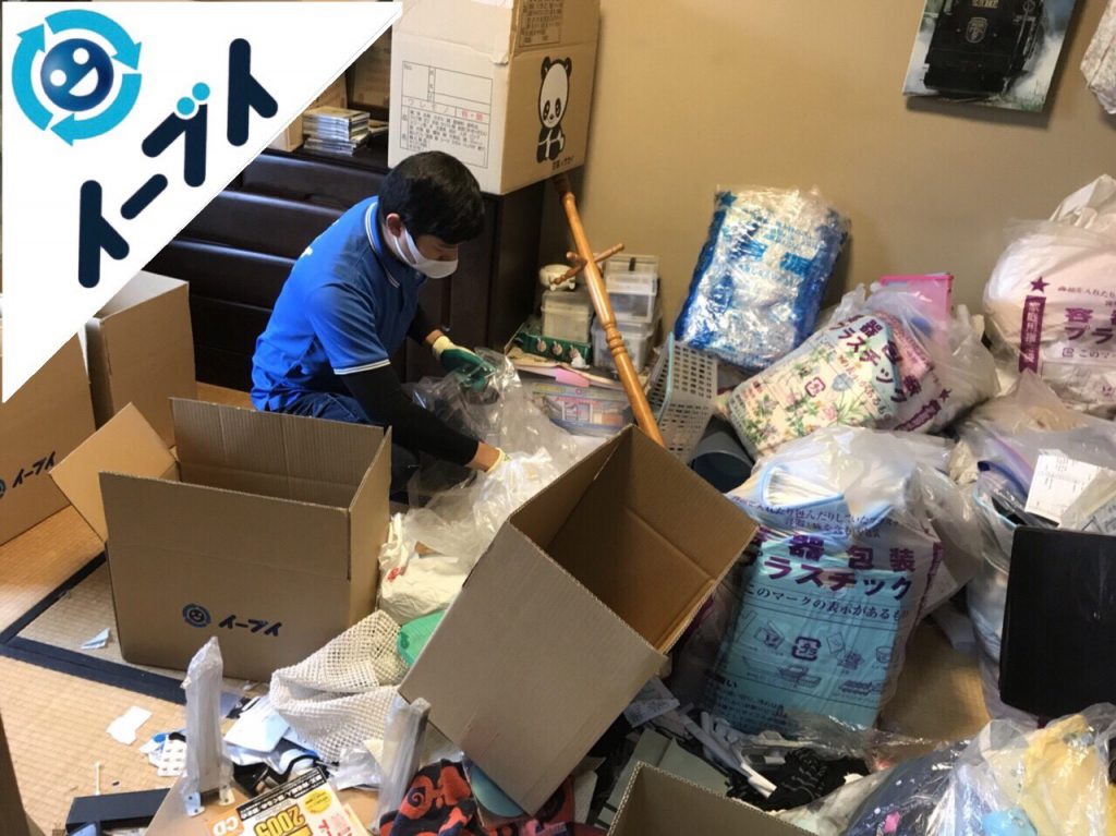 2018年4月17日大阪府三島郡島本町で荷物が散乱したゴミ屋敷状態の部屋を片付けました。写真1