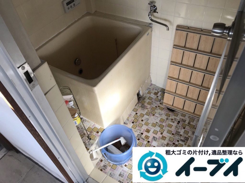 2018年6月15日大阪府大阪市淀川区で食器棚や食器、浴室の片付けで粗大ゴミの処分。写真5