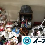 大阪府大阪市鶴見区でワンルームに散乱したゴミ屋敷状態の汚部屋の片付け作業。