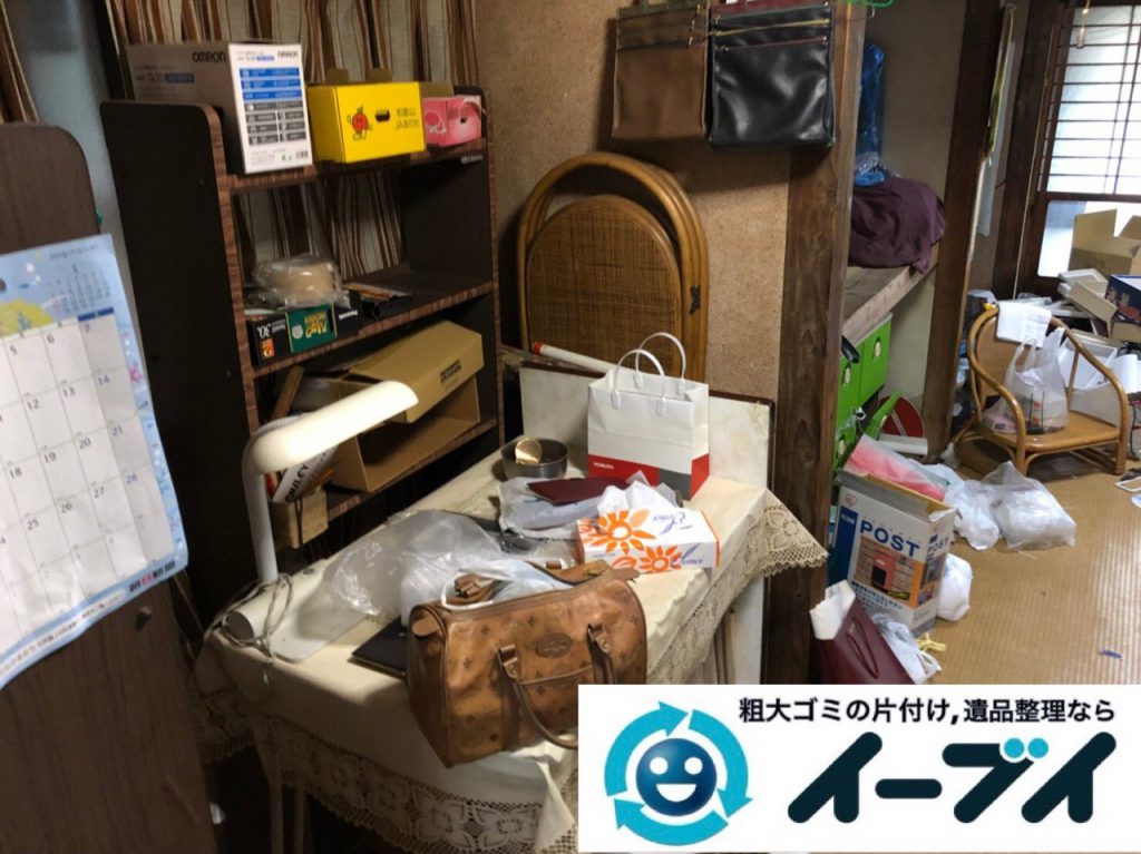 2018年11月14日大阪府堺市北区でギフトボックスや生活雑貨の片付けと不用品回収作業。写真4
