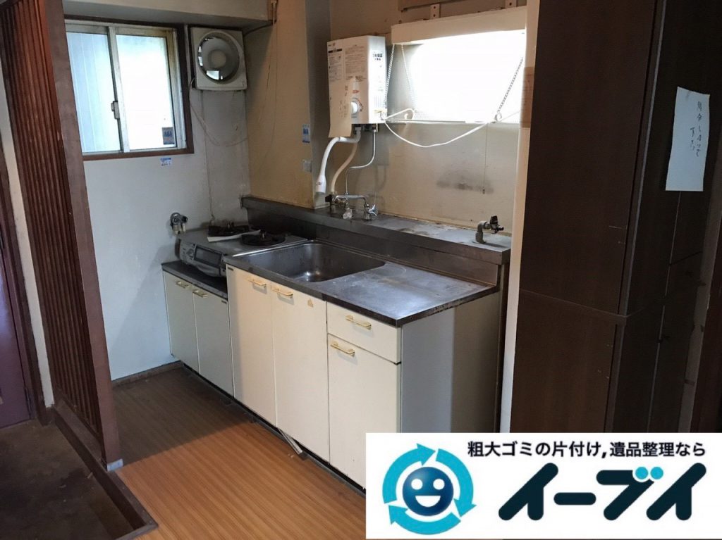 2019年1月17日大阪府大阪市北区でテーブルや冷蔵庫の不用品回収。写真4