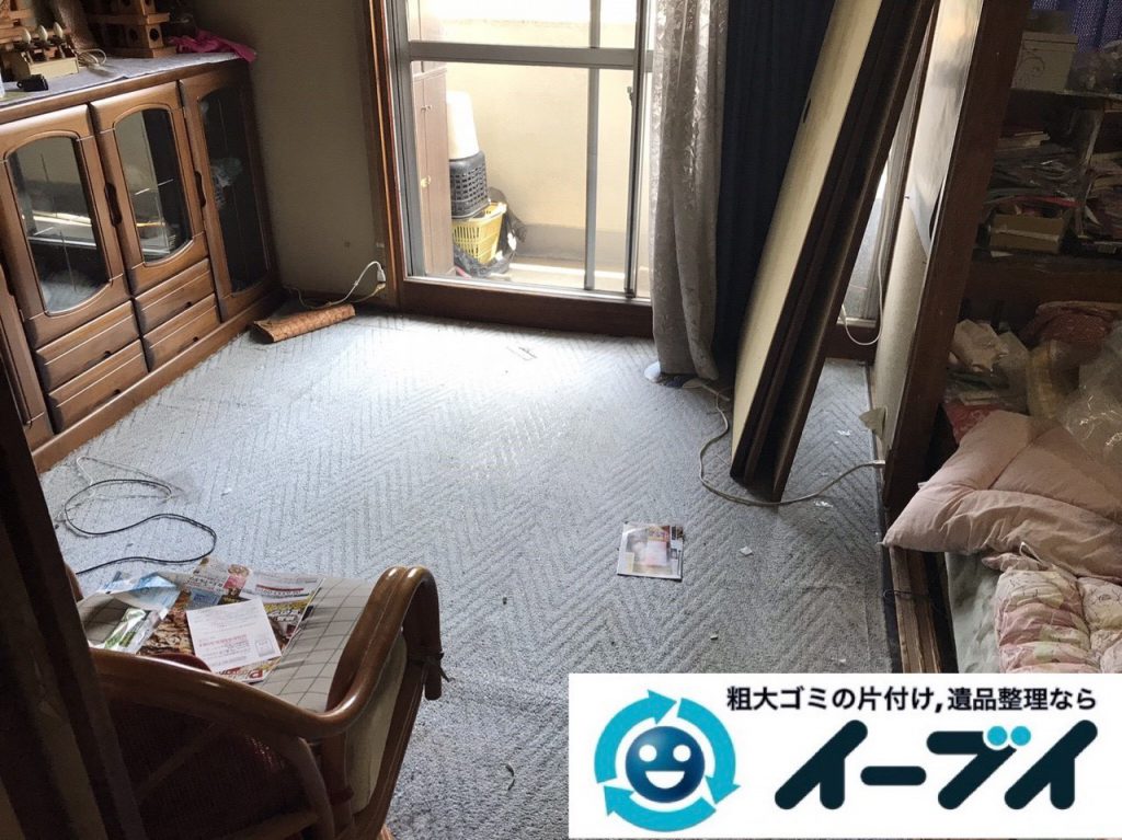 2019年１月１３日大阪府大阪市住之江区で椅子や収納棚の粗大ゴミの不用品回収。写真2