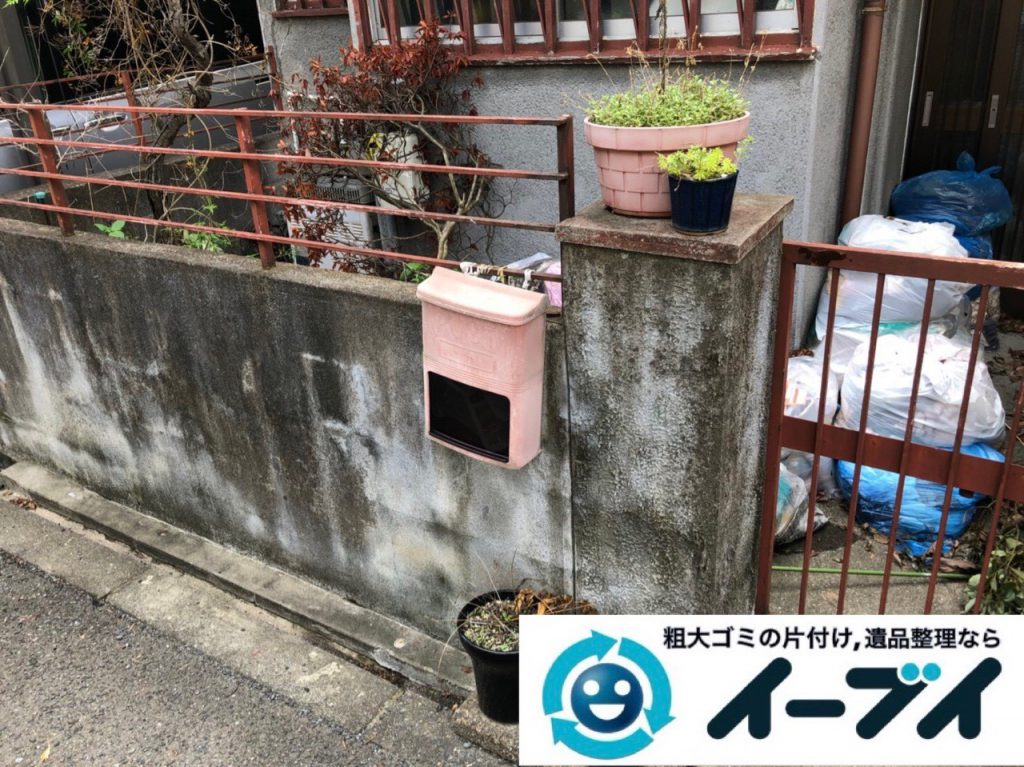 2018年12月28日大阪府大阪市淀川区でお庭の植木鉢などの不用品の処分と片付け。写真4