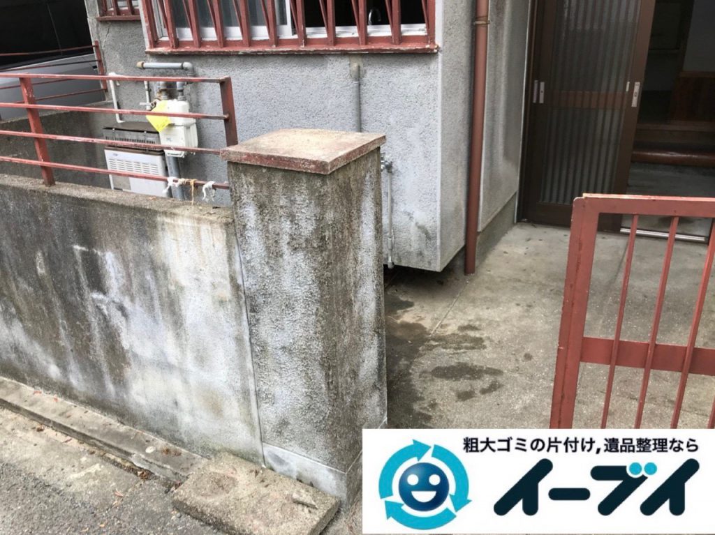 2018年12月28日大阪府大阪市淀川区でお庭の植木鉢などの不用品の処分と片付け。写真3