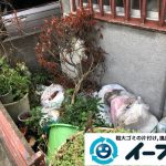 大阪府大阪市淀川区でお庭の植木鉢などの不用品の処分と片付け。