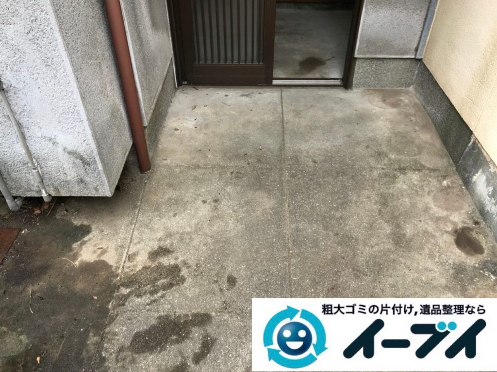 2018年11月6日大阪府東大阪市で放置していたお庭の不用品の回収や片付けのご依頼。写真2