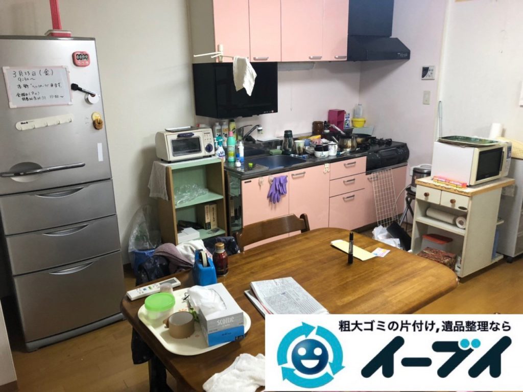 2019年２月９日大阪府寝屋川市で台所やお部屋の不用品回収。写真4
