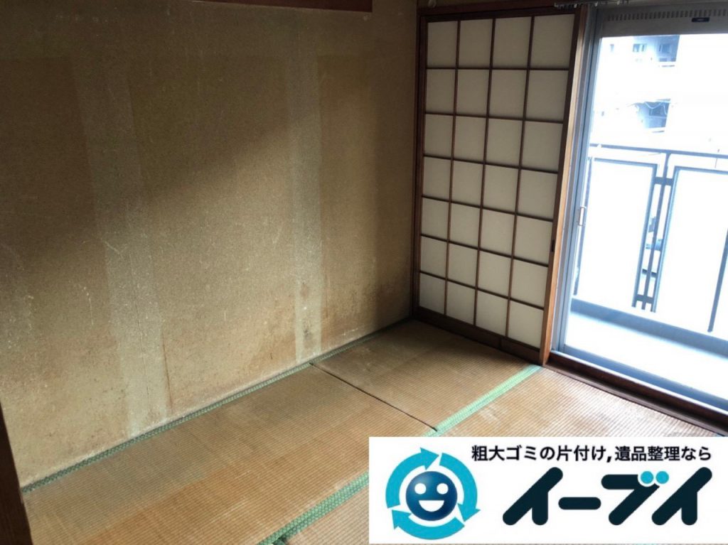 2019年２月1３日大阪府摂津市でベッドの大型家具などの不用品回収。写真1