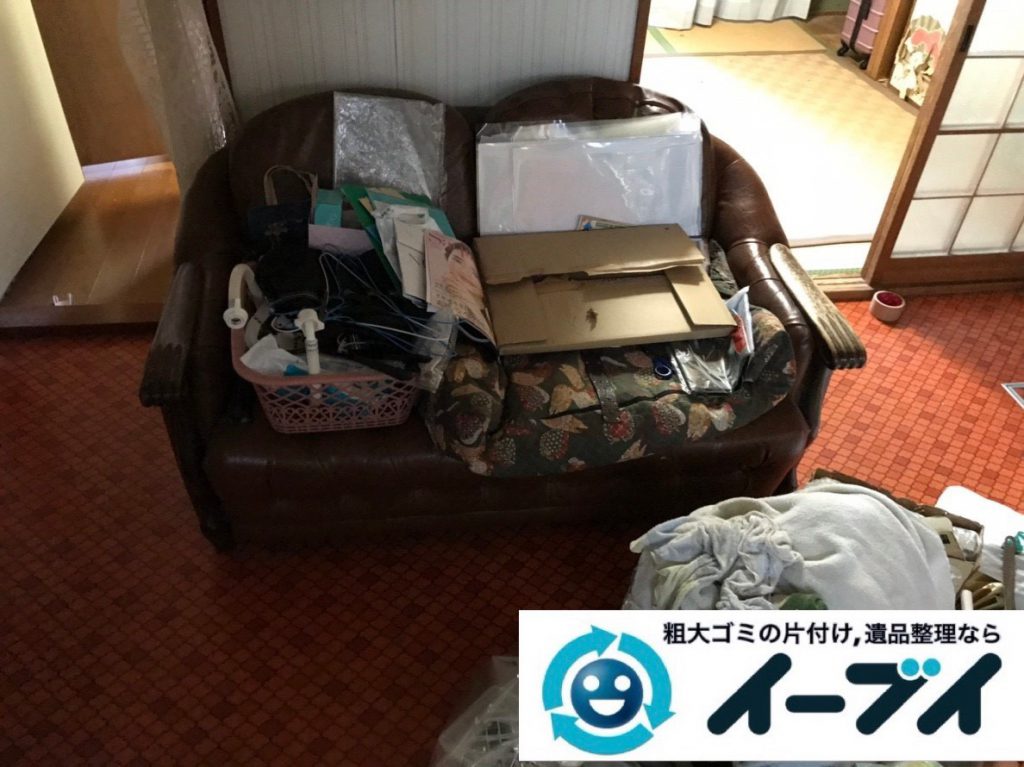 2019年２月１８日大阪府池田市でソファや掃除機などの粗大ゴミ処分の不用品回収。写真3