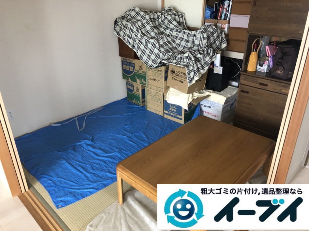 2019年2月25日大阪府泉南市で引越しに伴い不要になった家具や家電などの回収作業。写真4