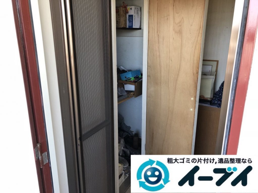 2019年4月7日大阪府大阪市淀川区で台所や収納棚の不用品回収作業。写真3