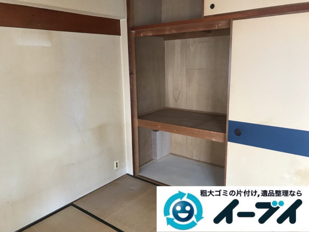 2019年3月29日大阪府大阪市城東区で部屋一室の不用品回収作業。写真4