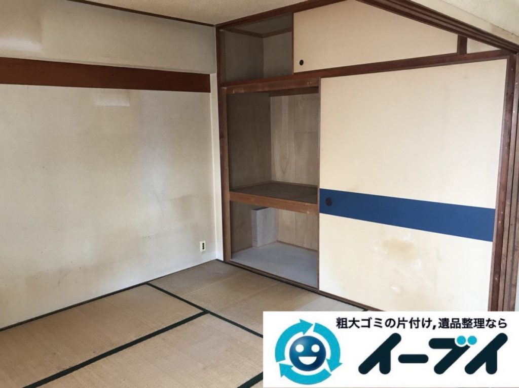 2019年3月29日大阪府大阪市城東区で部屋一室の不用品回収作業。写真2