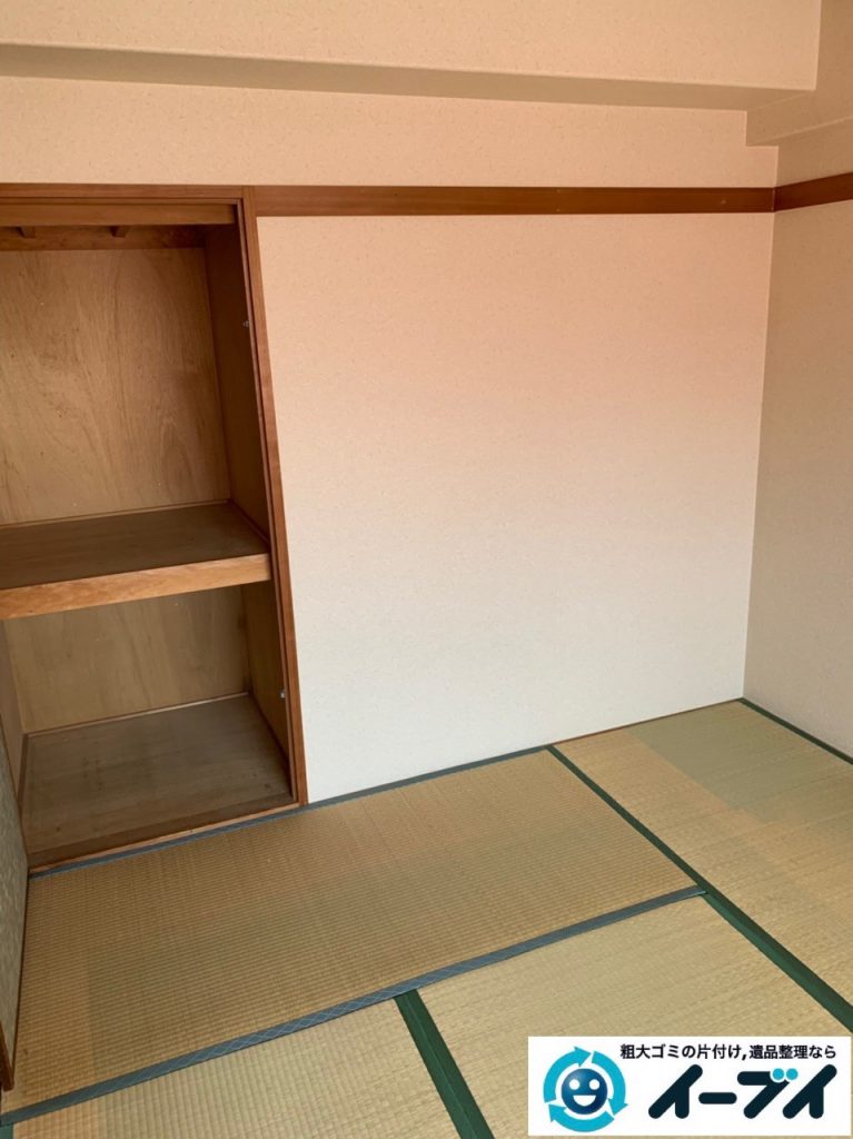 2019年５月９日大阪府堺市でお部屋とベランダの不用品回収の片付け作業。写真2