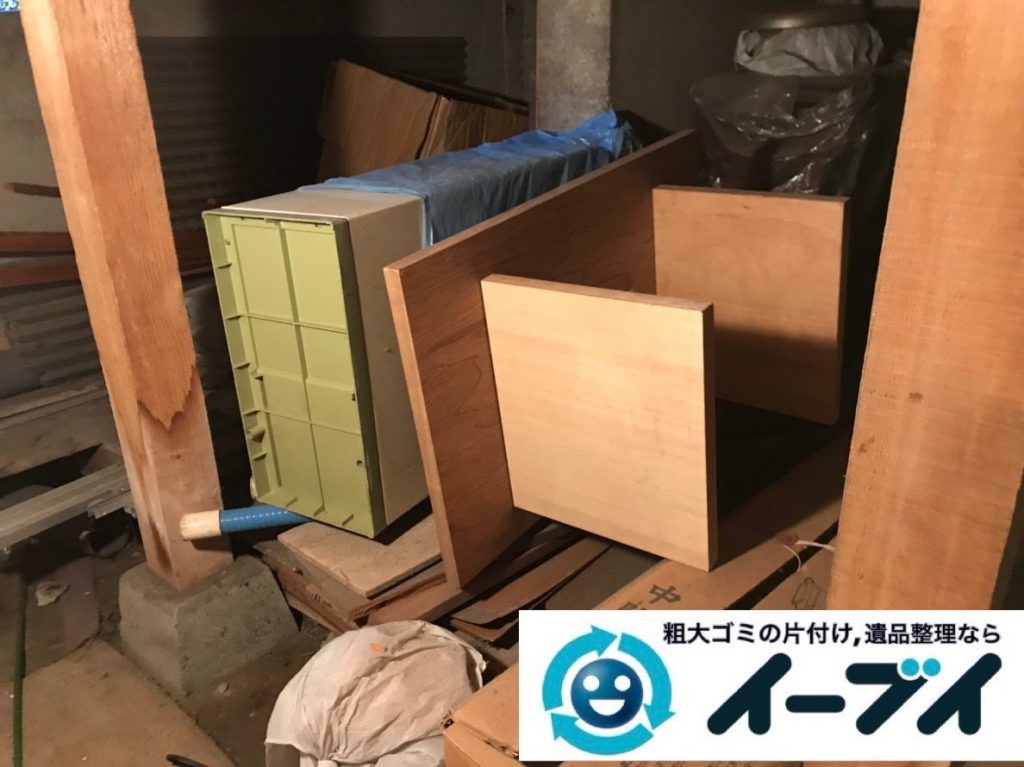 2019年6月27日大阪府大阪市阿倍野区お家の地下に置いている不用品回収。写真3