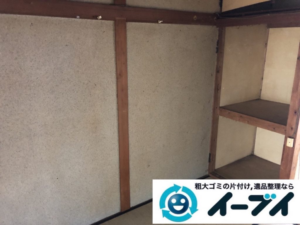 2019年5月31日大阪府大阪市此花区でマンション一室のゴミ屋敷化した汚部屋の片付け作業。写真2