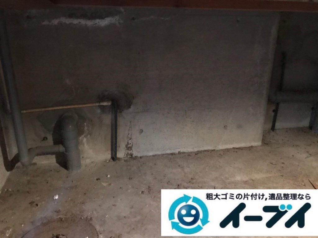2019年7月4日大阪府大阪市東住吉区でお家の地下倉庫の不用品回収。写真4