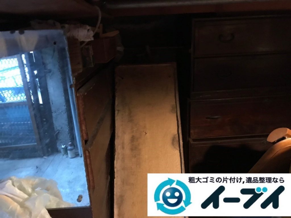 2019年7月4日大阪府大阪市東住吉区でお家の地下倉庫の不用品回収。写真3