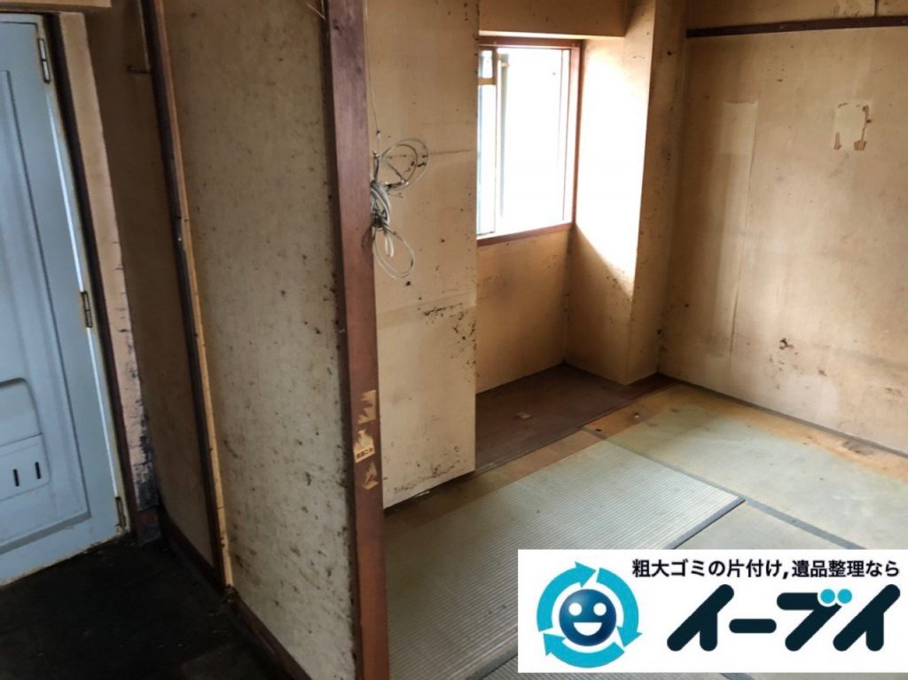 2019年6月28日大阪府吹田市で食器棚の大型家具やテレビの家電処分の不用品回収。写真3
