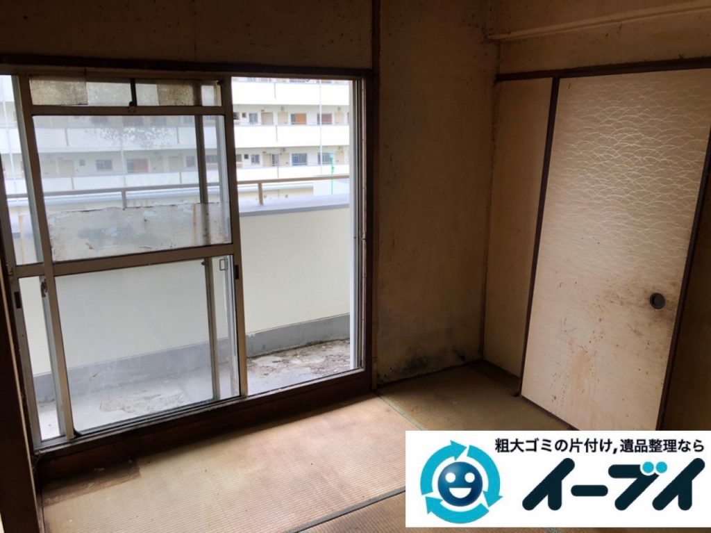 2019年7月2日大阪府高槻市で引越しに伴い食器棚やベッドの不用品回収。写真1