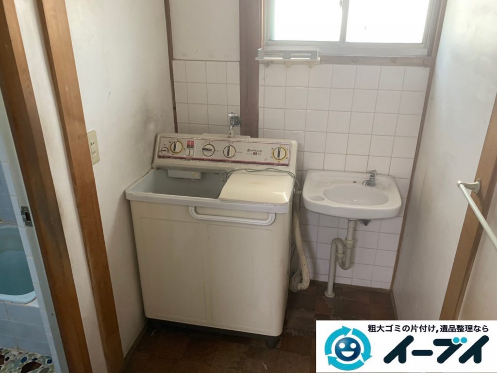 2019年7月31日大阪府大阪市北区で洗濯機の大型家電、テーブルの大型家具の不用品回収。写真5日