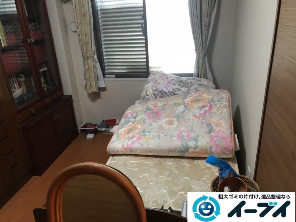 2019年7月11日大阪府交野市でベッドの大型家具、クローゼットの片付けをさせていただきました。写真3