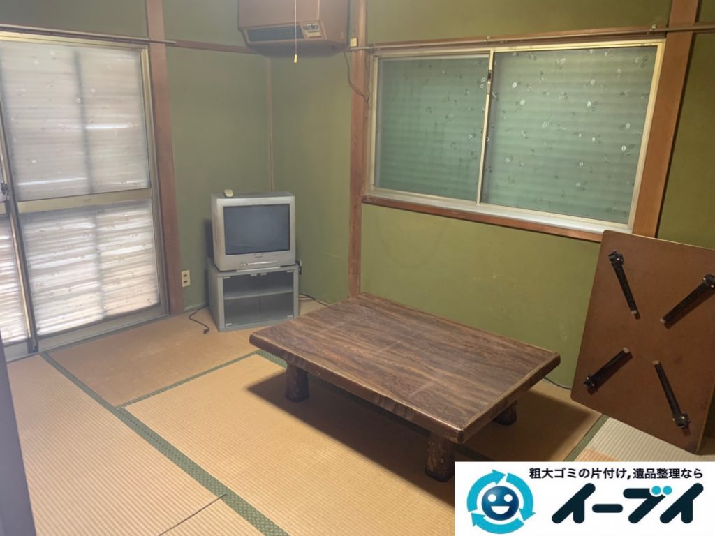 2019年7月31日大阪府大阪市北区で洗濯機の大型家電、テーブルの大型家具の不用品回収。写真3