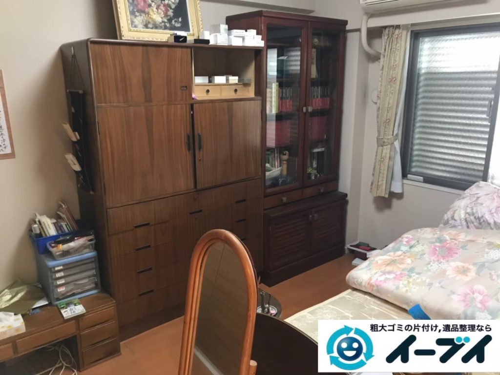 2019年7月11日大阪府交野市でベッドの大型家具、クローゼットの片付けをさせていただきました。写真1