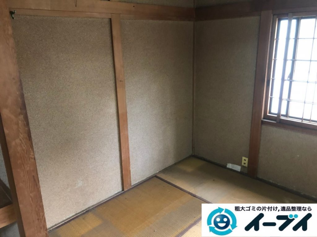 2019年8月1日大阪府千早赤阪村でお部屋と押し入れの片付け作業。写真2