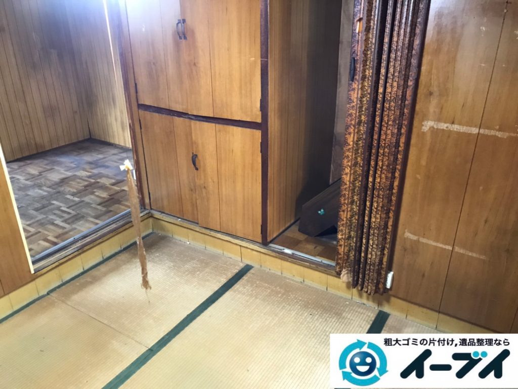 2019年8月26日大阪府大阪市旭区でテレビの家電処分、収納棚やテレビ台の家具処分をしました。写真2