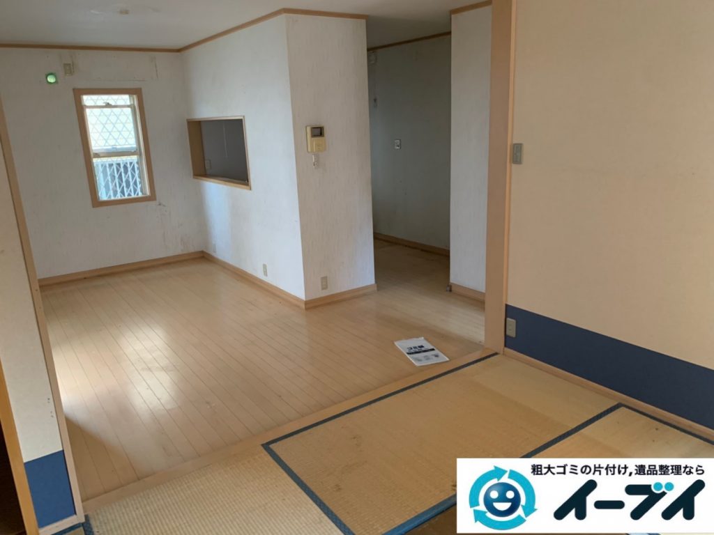 2019年９月２７日大阪府大阪市港区で退去に伴い、お家の家財道具を一式処分させていただきました。写真2