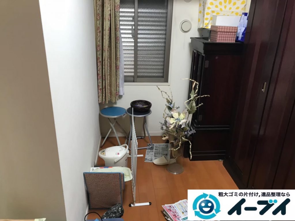 2019年9月18日大阪府大阪市西成区で和箪笥の大型家具の不用品回収。写真3
